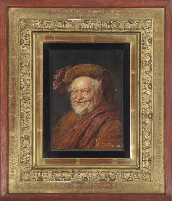 Eduard von Grützner - Falstaff - Rahmenbild