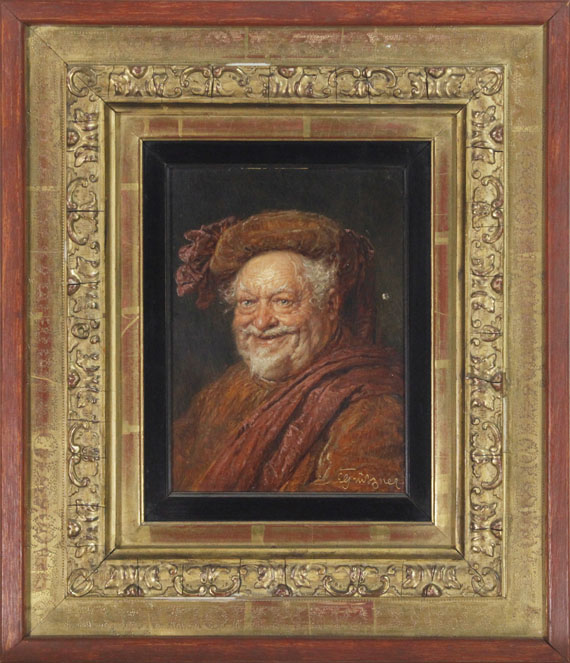 Eduard von Grützner - Falstaff - Rahmenbild