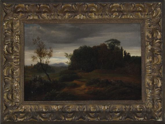 Johann Wilhelm Schirmer - Stürmische Landschaft - Rahmenbild