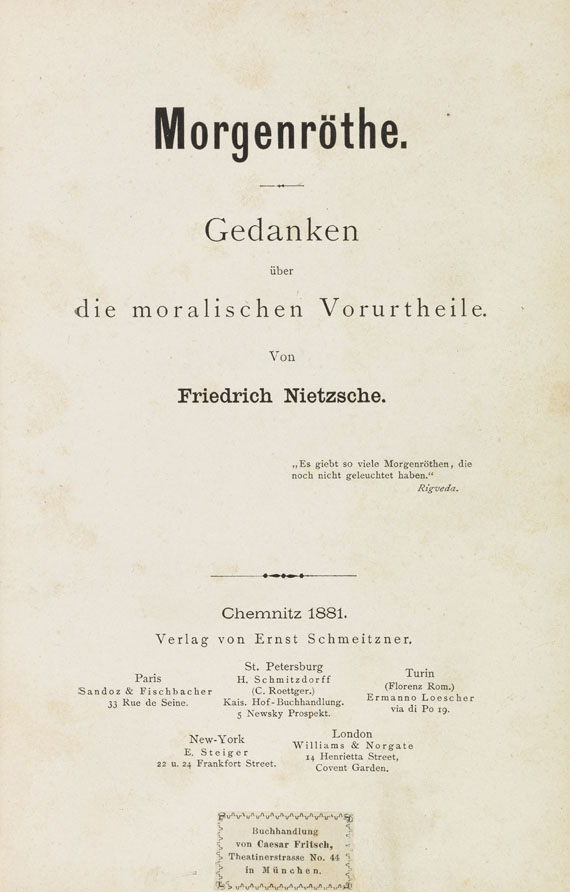 Friedrich Nietzsche - Morgenröthe