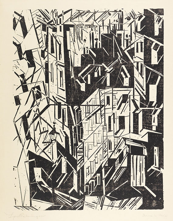 Lyonel Feininger - Straße in Paris