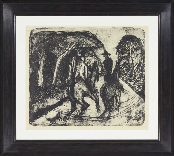 Ernst Ludwig Kirchner - Reiter im Grunewald - Rahmenbild