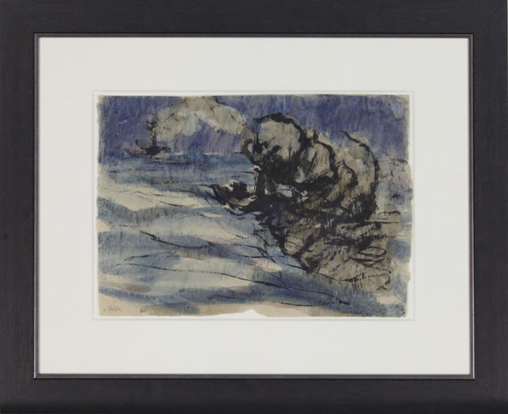 Emil Nolde - Dampfer im Hamburger Hafen - Rahmenbild