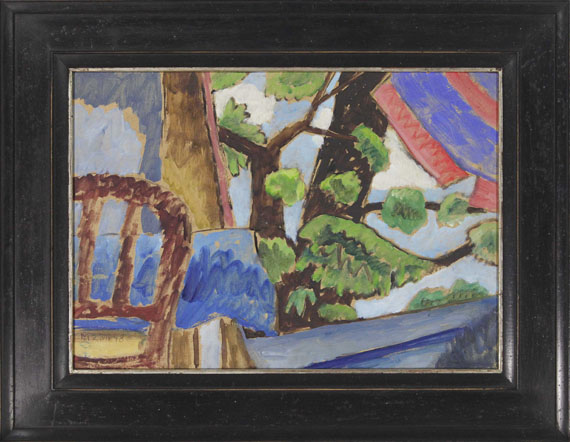 Gabriele Münter - Blick in den Garten (In meinem Garten in Murnau) - Rahmenbild