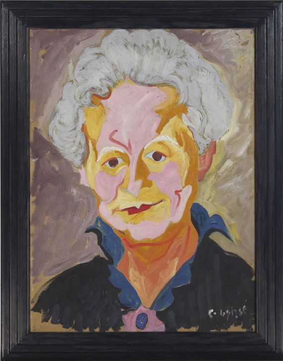 Carl Lohse - Frau Scheumann (Schwiegermutter des Künstlers) - Rahmenbild