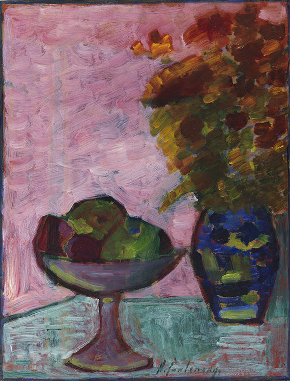 Alexej von Jawlensky - Stillleben mit Fruchtschale und Blumenvase