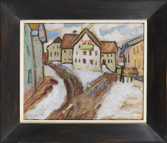 Gabriele Münter - Tauwetter im Dorf (Murnau) - Rahmenbild