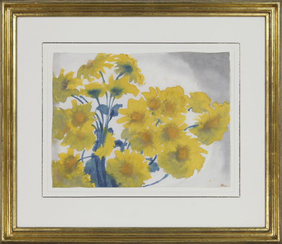 Emil Nolde - Gelbe Blüten (Rudbeckia) - Rahmenbild