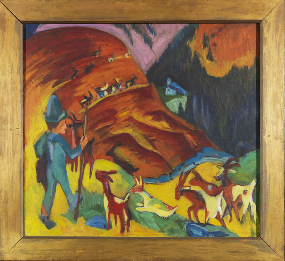 Ernst Ludwig Kirchner - Heimkehrende Ziegenherde - Rahmenbild