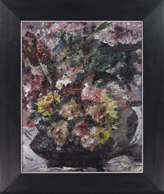 Lovis Corinth - Blumen im Bronzekübel - Rahmenbild