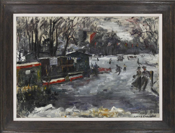 Lovis Corinth - Eisbahn im Berliner Tiergarten - Rahmenbild