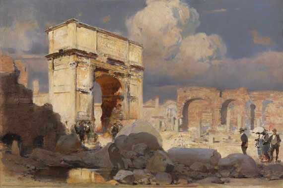 Am Titusbogen in Rom, 1900