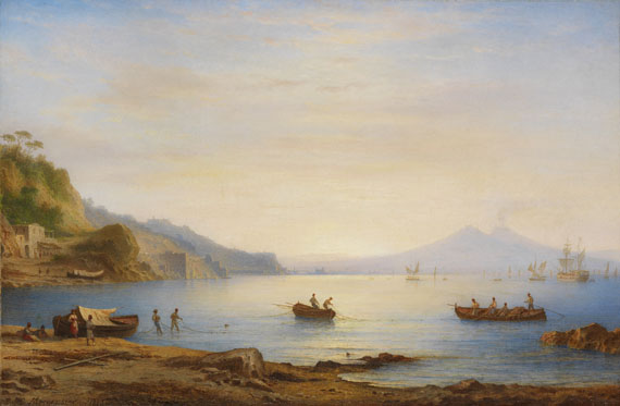 Carl Morgenstern - Bucht vor Neapel mit Blick auf den Vesuv