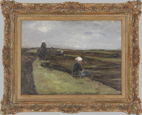 Max Liebermann - "Die Netzflickerinnen" - Rahmenbild