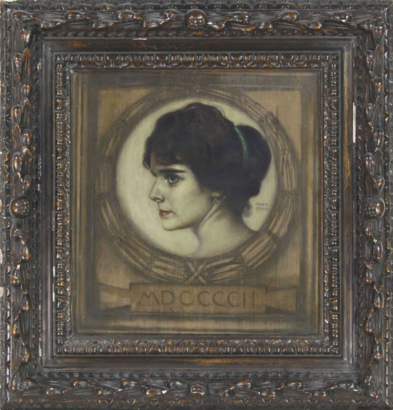 Franz von Stuck - Porträt Gemma Bierbaum - Rahmenbild