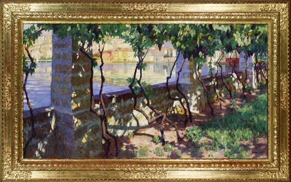 Hans Lietzmann - Pergola des Café Paradiso in Torbole - Rahmenbild