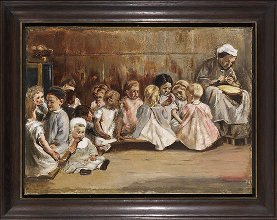 Max Liebermann - Kleinkinderschule - Rahmenbild