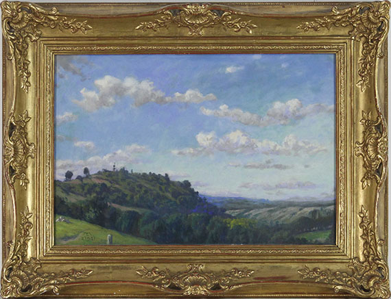 Melchior Lechter - Sommerliche Landschaft im Spessart - Rahmenbild