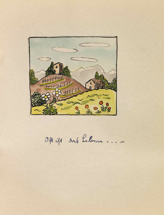 Hermann Hesse - Sechs Gedichte mit Orig.-Aquarellen - Weitere Abbildung