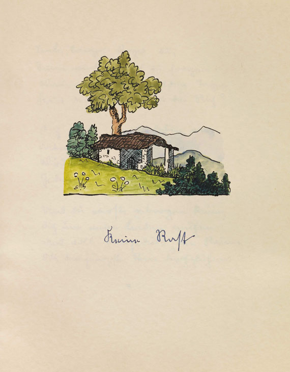 Hermann Hesse - Sechs Gedichte mit Orig.-Aquarellen