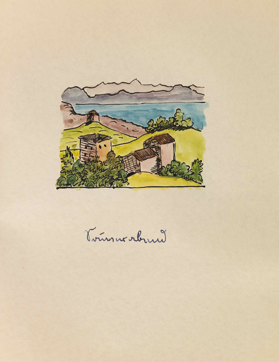 Hermann Hesse - Sechs Gedichte mit Orig.-Aquarellen - Weitere Abbildung