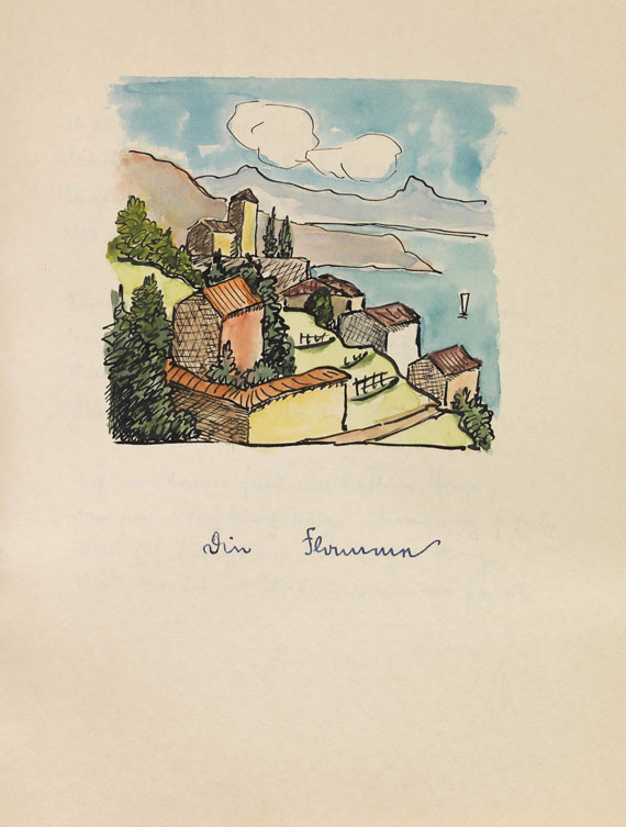 Hermann Hesse - Sechs Gedichte mit Orig.-Aquarellen - Weitere Abbildung