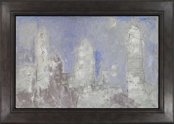 Lyonel Feininger - Manhattan, Dusk - Rahmenbild