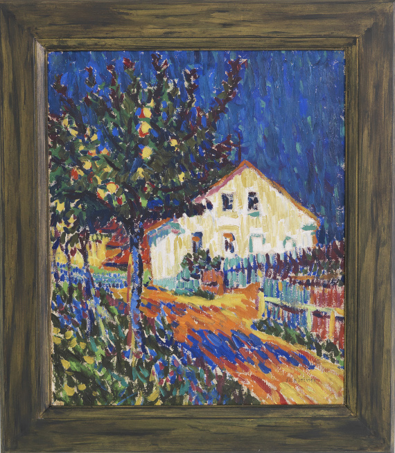 Ernst Ludwig Kirchner - Dorfstraße mit Apfelbäumen - Rahmenbild