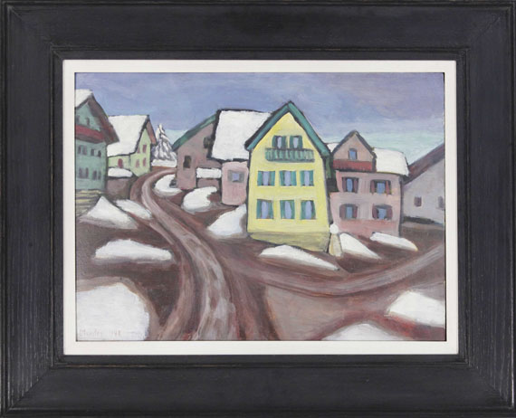 Gabriele Münter - Tauwetter im Dorf (Murnau) - Rahmenbild