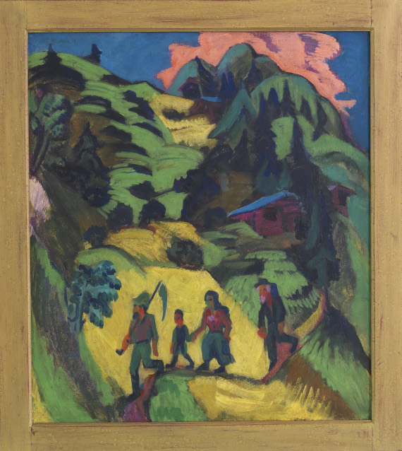 Ernst Ludwig Kirchner - Heimkehrender Heuer - Rahmenbild