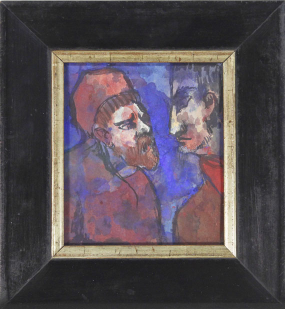 Emil Nolde - Zwei Männer im Profil - Rahmenbild