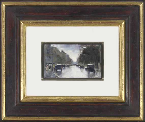 Lesser Ury - Straße im Tiergarten - Rahmenbild