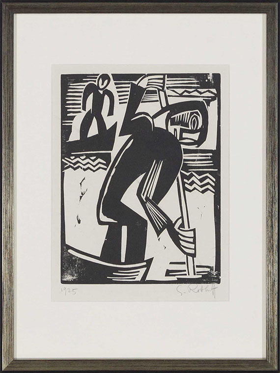 Karl Schmidt-Rottluff - Fischer beim Aalstechen - Rahmenbild