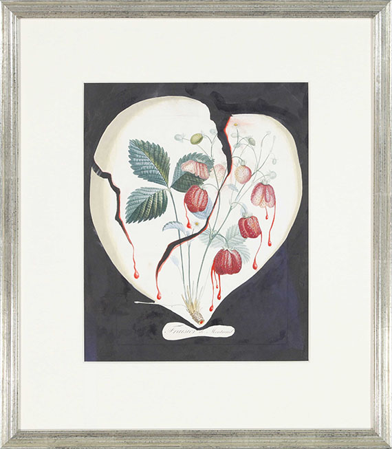 Salvador Dalí - Coeur de fraises - Rahmenbild