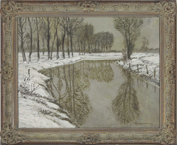 Max Clarenbach - Winter an der Erft - Rahmenbild