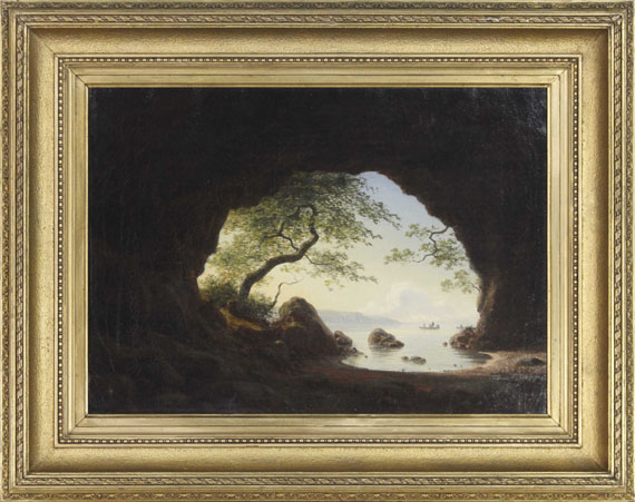 Georg Emil Libert (Liebert) - Felsgrotte auf Bornholm - Rahmenbild