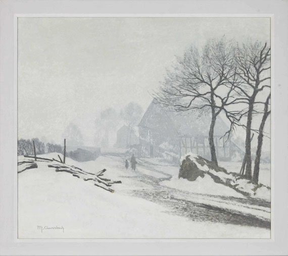 Max Clarenbach - Winterlandschaft bei Altastenberg - Rahmenbild