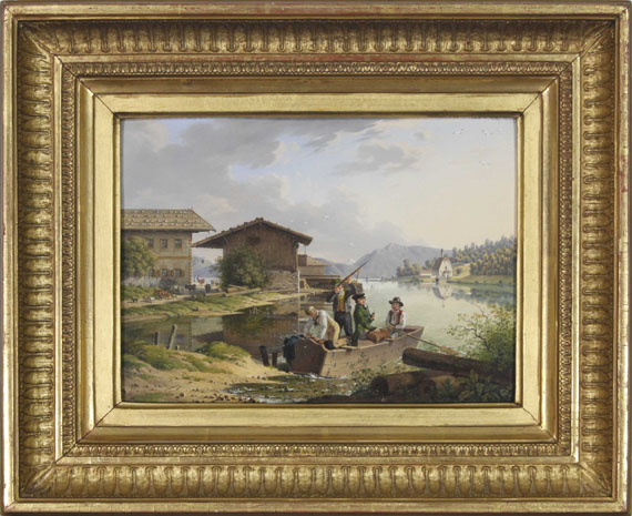 Carl Friedrich Heinzmann - Blick auf den Walchensee - Rahmenbild