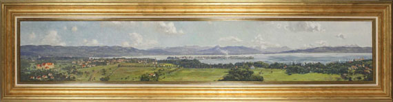 Claus Bergen - Blick auf Lindau und den Bodensee - Rahmenbild