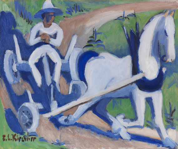 Ernst Ludwig Kirchner - Bauernwagen mit Pferd