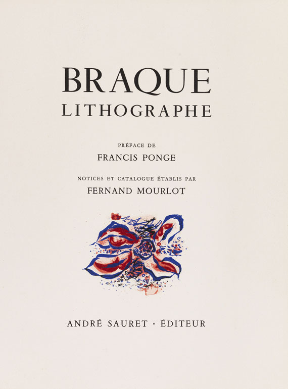 Georges Braque - Frontispiz aus "Braque Lithographe"
