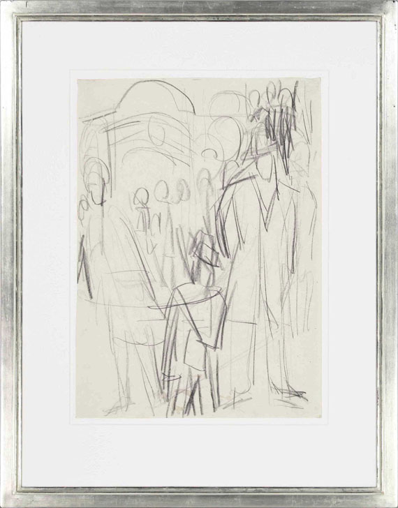 Ernst Ludwig Kirchner - Nächtliche Berliner Straßenszene - Rahmenbild