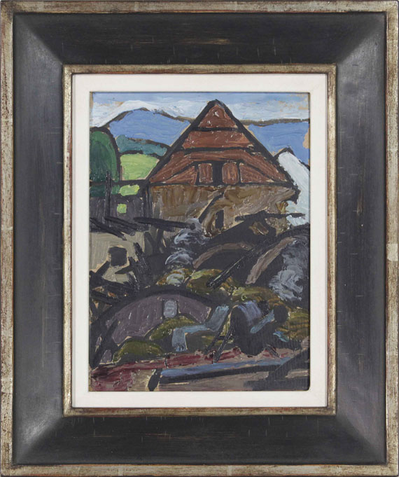 Gabriele Münter - Schwaiganger Brand - Rahmenbild