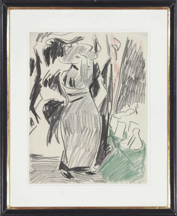 Ernst Ludwig Kirchner - Frau vor dem Spiegel - Rahmenbild