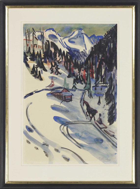 Ernst Ludwig Kirchner - Sertigtal im Winter - Rahmenbild