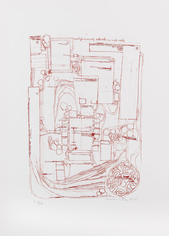Hermann Nitsch - Architektur des Orgien und Mysterien Theaters (Mappe I)
