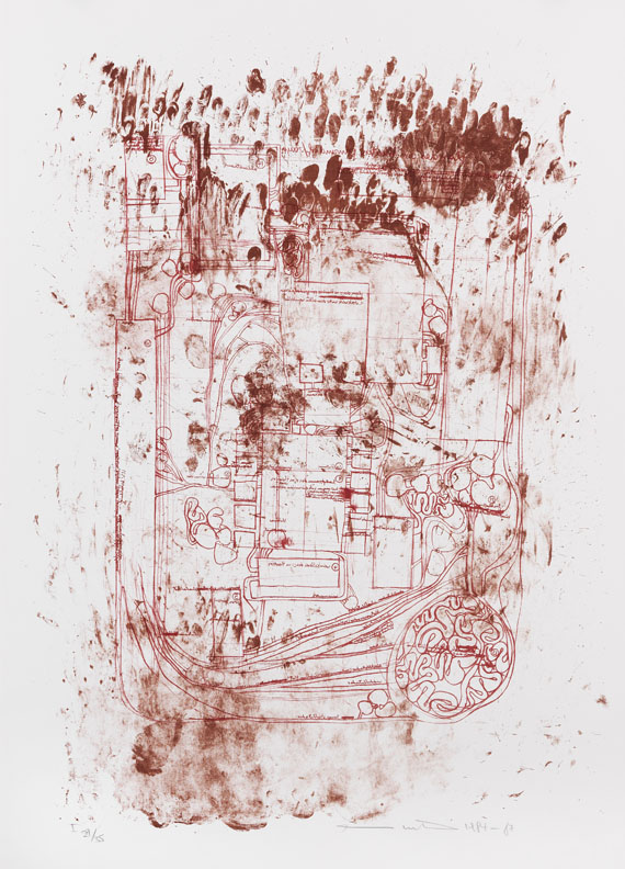 Hermann Nitsch - Architektur des Orgien und Mysterien Theaters (Mappe I)