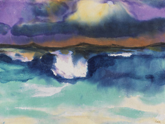 Emil Nolde - Sturzwelle unter violettem Himmel