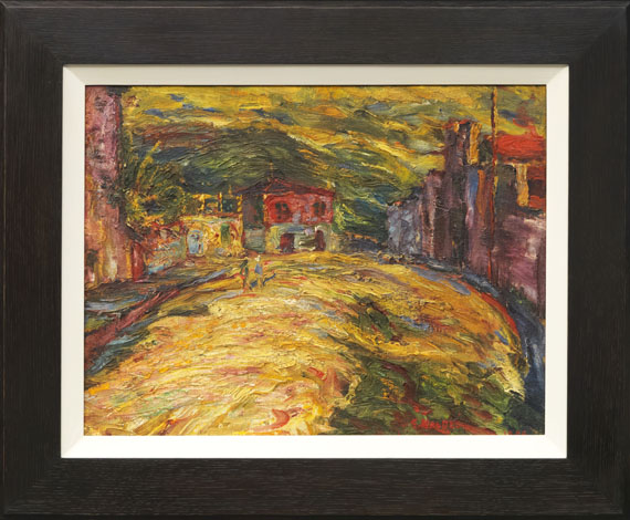 Emil Nolde - Schauspielerin (recto) / Piazza S. Domenico II, Taormina (verso) - Rahmenbild