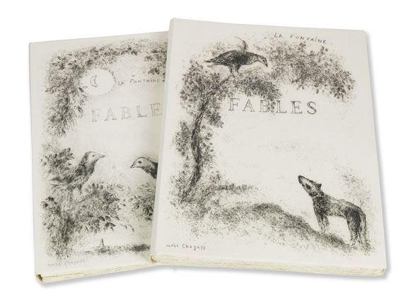 Marc Chagall - La Fontaine, Les fables. Widmungsexemplar. 2 Bände - Weitere Abbildung